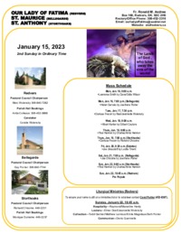 2nd Sunday in Ordinary Time-January 15, 2023