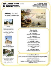 3rd Sunday in Ordinary Time-January 22, 2023