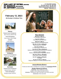 6th Sunday in Ordinary Time-February 12, 2023