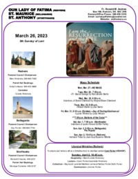 5th Sunday of Lent-March 26, 2023
