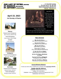 3rd Sunday of Easter-April 23, 2023