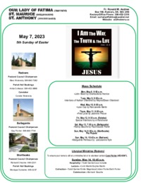 5th Sunday of Easter-May 7, 2023 