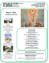 Ascension of the Lord-May 21, 2023