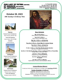 30th Sunday in Ordinary Time-October 29, 2023